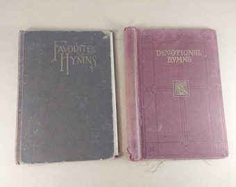 Vintage Hymnal Book Covers Set of 2 with Spines Intact for Junk Journals - Art Journal - Smash Book