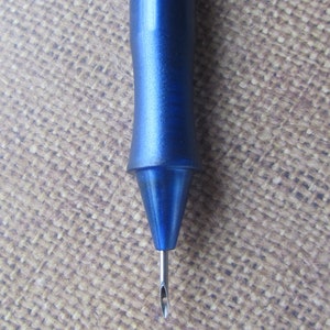 close-up of needle tip