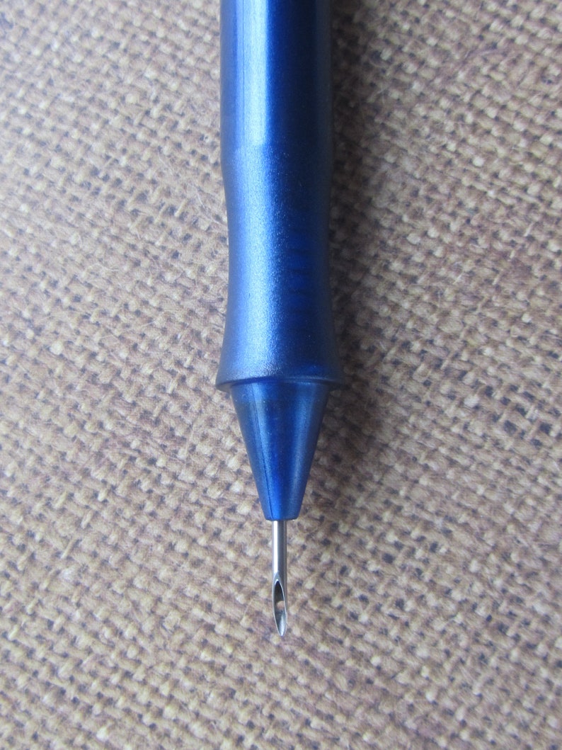 close-up of needle tip
