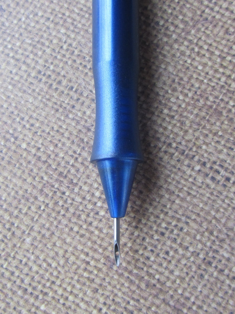 close-up of needle tip