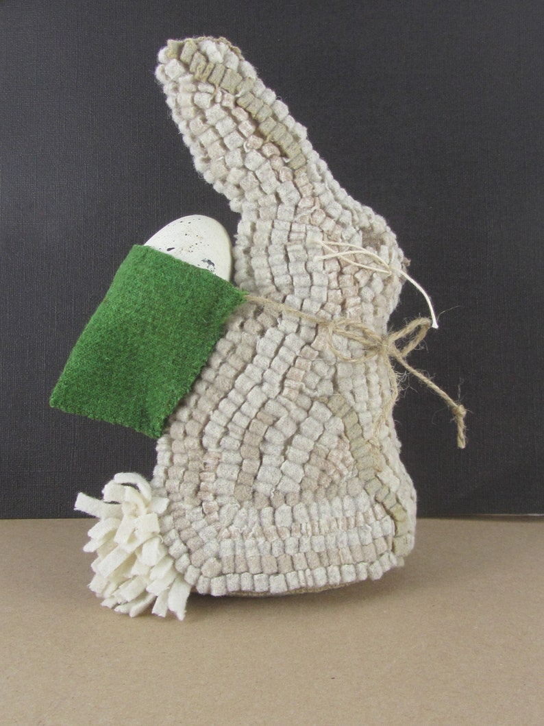 Hooked Rug Pattern Stand-Alone Bunny with Basket Instant Download Digital Pattern Spring Rug Hooking Pattern pdf pattern image 8