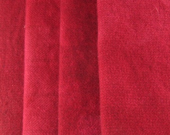 Hand Dyed Felted Wool Fat Quarters - Cherry Red - Rug Hooking - Applique Wool -Penny Rug Wool -Hand Overdyed - Hooked Rug Wool - Felted Wool