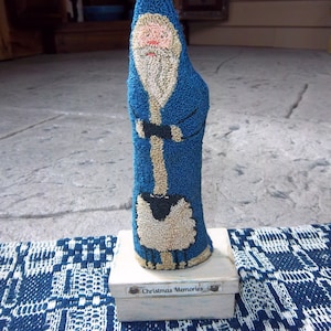 Punch Needle Pattern ~ Belsnickel Santa with Sheep ~ Punch Needle Embroidery ~ punch needle pdf pattern ~ Needle Punch Pattern