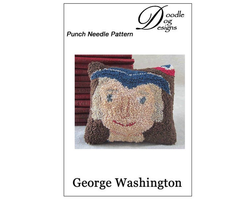 Punch Needle Pattern George WashingtonBowl Filler Shelf Sitter Patriotic Folk Art punchneedle pdf pattern e-pattern image 3