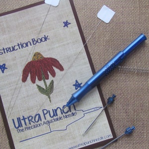 Ultra Punch Needle Set- PunchNeedle Tool with 3 needles - Punch Needle Embroidery Tool - Small - Medium - Large Needle