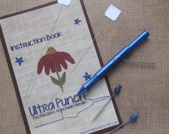 Ultra Punch Needle Set- PunchNeedle Tool with 3 needles - Punch Needle Embroidery Tool - Small - Medium - Large Needle