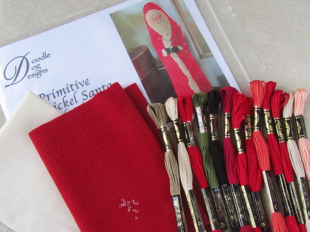 Primitive Santa Punch Needle Kit: 3D Belsnickel With Christmas Tree - Etsy