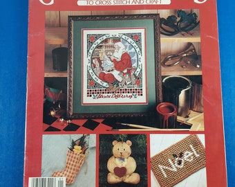 Cross Stitch and Crafts Celebrations Magazine - Leisure Arts Premier Issue Christmas Projects - Santa - Madonna and Child - Noel