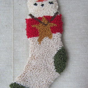 Punch Needle Pattern Stocking Ornaments Santa Snowman punchneedle pdf pattern needle punch epattern Christmas Punch Needle image 6