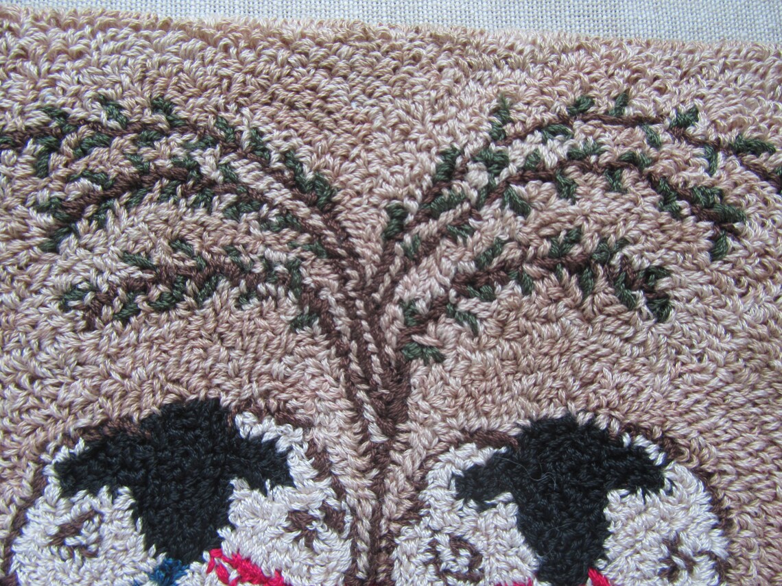 Punch Needle Pattern Patriotic Sheep With Flag Punchneedle Etsy