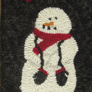 Hooked Rug Pattern for Winter Snowman Full Size Pattern Paper Pattern Red Dot Pattern Rug Hooking Pattern mailed pattern image 5