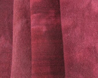 Hand Dyed Felted Wool Fat Quarters - Wine - Rug Hooking - Applique Wool -Penny Rug Wool -Hand Overdyed - Hooked Rug Wool - red felted Wool