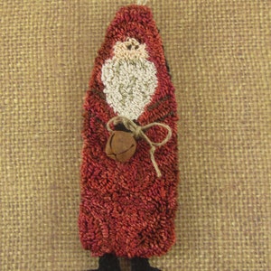 Punch Needle Pattern Primitive Santa Ornaments punchneedle pdf pattern needle punch epattern Christmas Punch Needle image 8