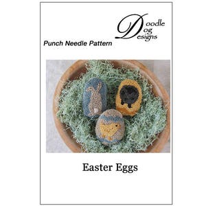 Punch Needle Pattern Easter Eggs Chick Egg Sheep Egg Bunny Egg punchneedle pdf pattern needle punch e-pattern instant download image 2