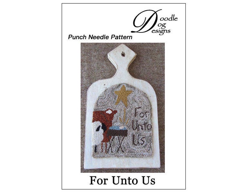 Christmas Nativity Punch Needle Kit Creche Needle Punch Pattern Crèche PunchNeedle Embroidery Sheep Cow Manger image 3