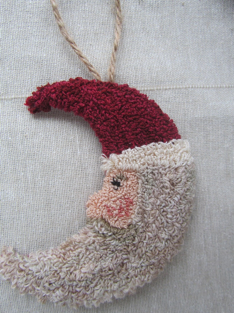 Punch Needle Pattern Santa Ornaments Star Santa Moon Etsy