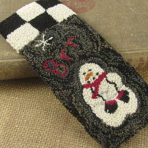 Snowman Punch Needle Pattern ~  ~ punchneedle pdf pattern ~ needle punch epattern ~ Winter Punch Needle