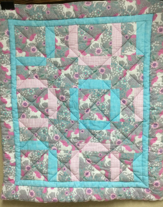 Unicorn Crib Quilt Warm Wishes