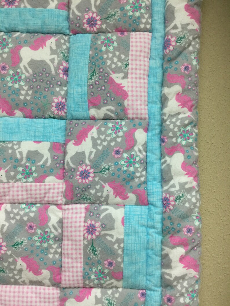 Unicorn Crib Quilt Warm Wishes