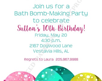 bath bomb invitation etsy