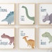 Set of 6 Dinosaur Nursery Prints, Nursery Wall Art, Dinosaur Decor ...