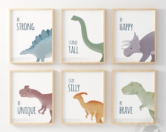 Inspirational Quote Wall Art Children room Kids Art Dinosaur Print Girls Boys Printable Download Nursery Art Downloadable