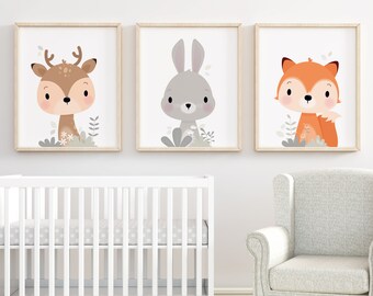 Woodland Nursery Love Lives Here Watercolor Nursery Art Woodland Nursery Art Watercolor Woodland Art DIGITAL-YOU PRINT Woodland Decor