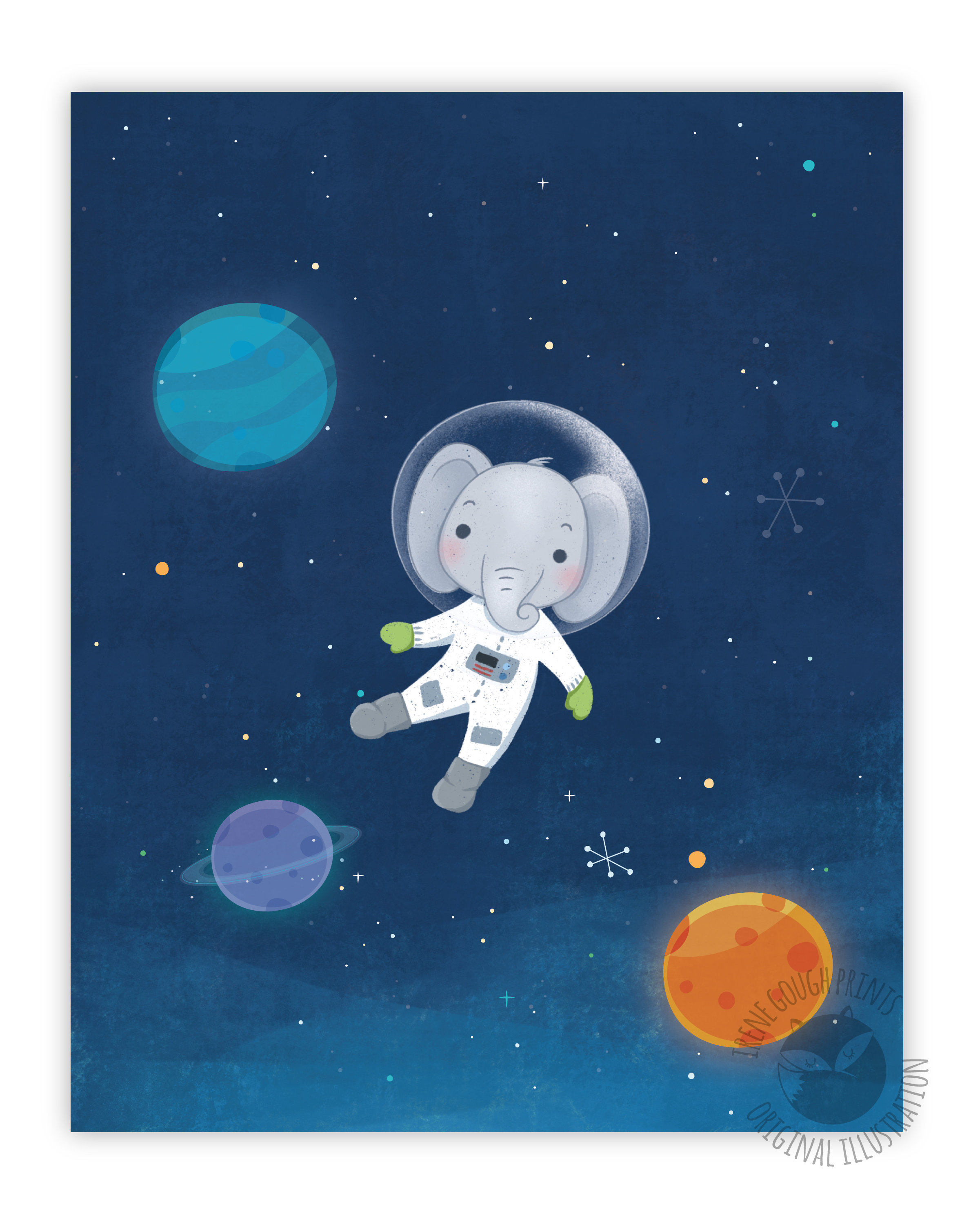 Space Nursery Wall Art Set of 3 Nursery Prints Kids Wall Art - Etsy