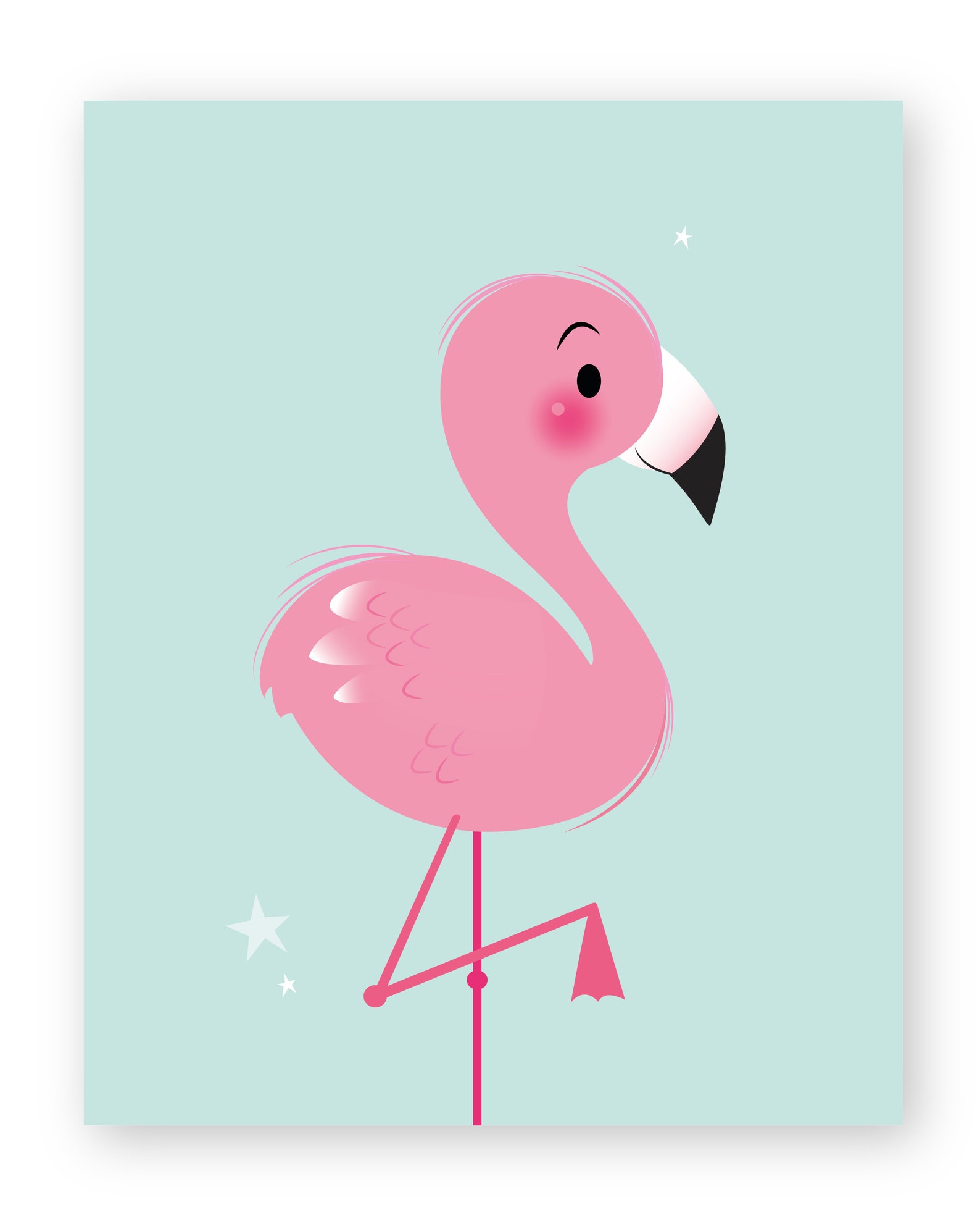 Flamingo Nursery Print Set Nursery Wall Art Girls Room | Etsy