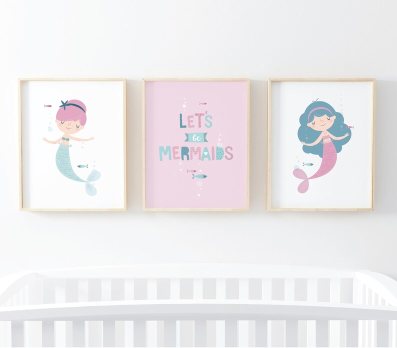 mermaid nursery wall art
