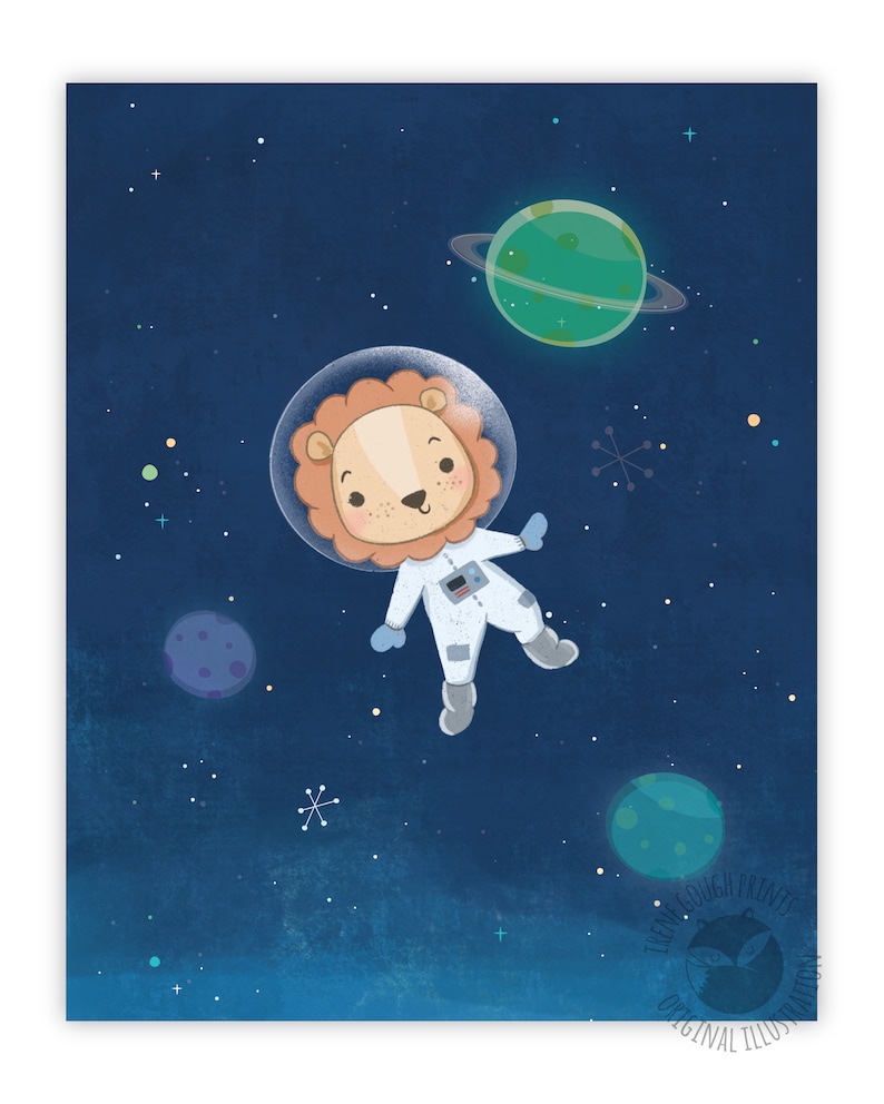 Space Nursery Wall Art Set of 3 Nursery Prints Kids Wall Art Etsy