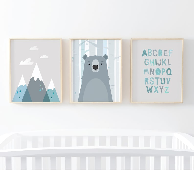 Nursery Wall Art Baby Boy Nursery Wall Decor Nursery Decor Etsy