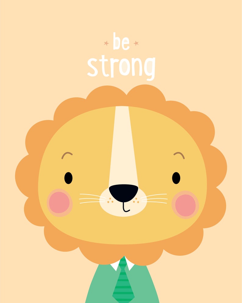 Animal nursery prints nursery wall art set of 3 kids wall image 5