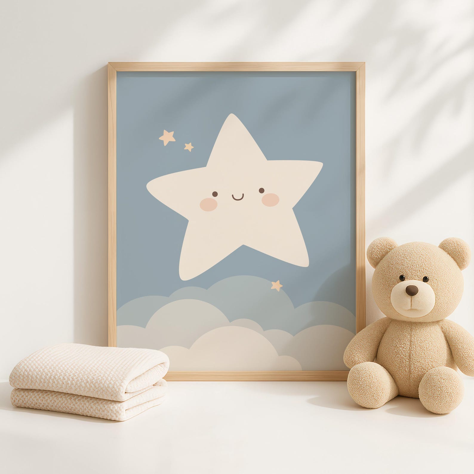 Twinkle Twinkle Little Star Nursery Wall Art Set of 2, Pink or Blue ...