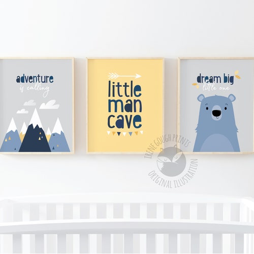 Adventure Nursery Wall Art Set of 3 Nursery Prints Kids Wall Etsy