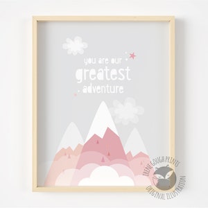Girls Nursery Wall Art, Set of Prints, New Baby Girl Gift, Pink Nursery ...