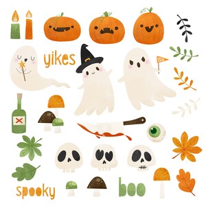 Download istantaneo ClipArt di Halloween Grafica per progetti fai da te Illustrazioni digitali di Halloween Decorazioni stampabili Uso commerciale immagine 2