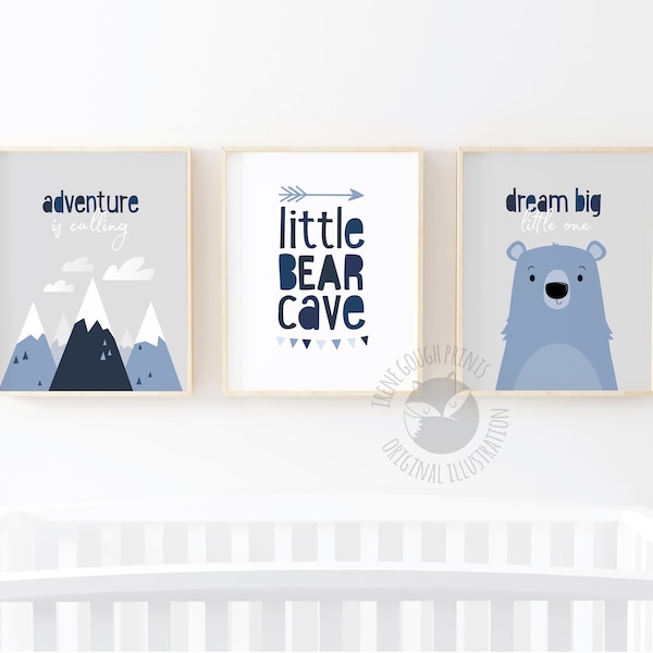 Blue Grey Nursery Etsy