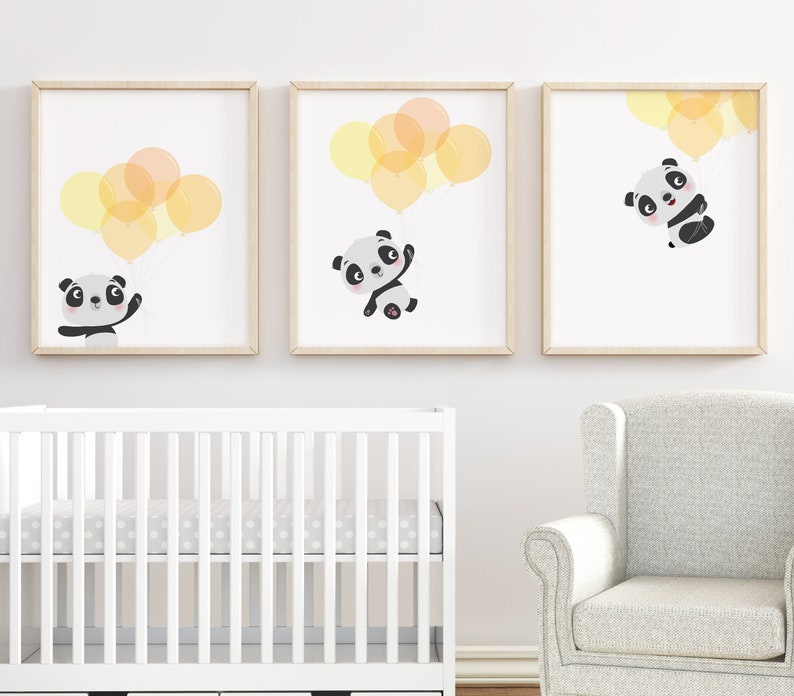 Nursery Wall Art Gender Neutral Gift Nursery Decor Panda Etsy