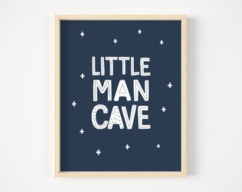 Nursery wall art, Little man cave, Nursery print, Boys nursery, Kids gifts, Nursery decor, Nursery art, Kids room decor, Baby boy gift