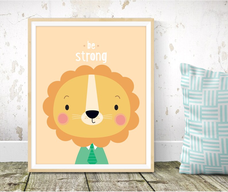 Animal nursery prints nursery wall art set of 3 kids wall image 2