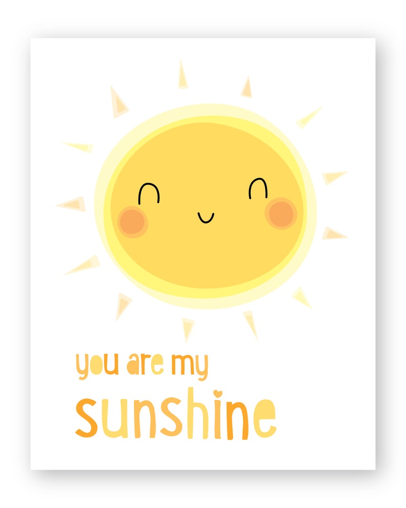 You Are My Sunshine Nursery Print New Baby Gift Neutral Etsy