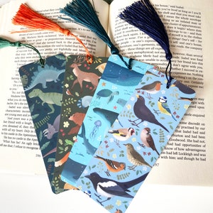 Animal Illustration Bookmark Set: Dinosaur, Birds, Woodland, Ocean