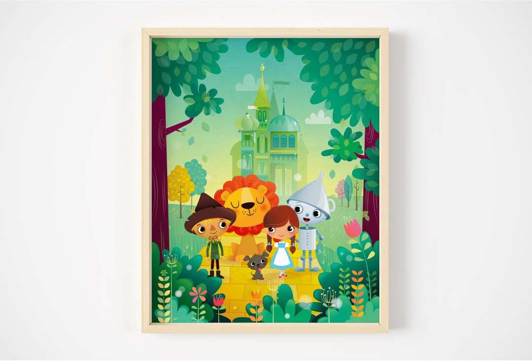 Wizard of Oz Nursery Wall Art Print, Baby Nursery Decor