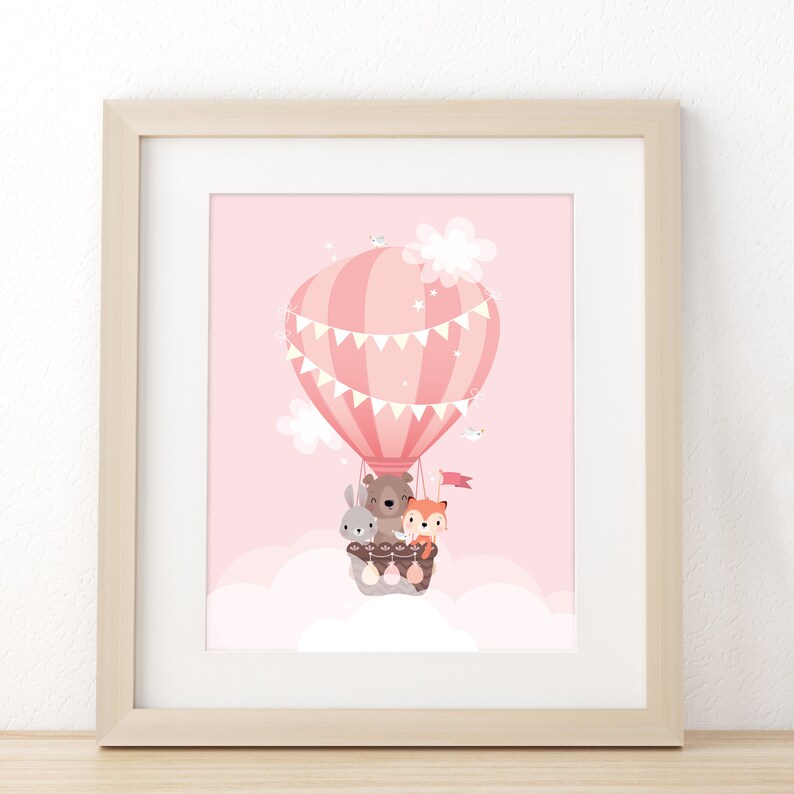 Hot Air Balloon Nursery Decor Nursery Wall Art Boys Print Etsy