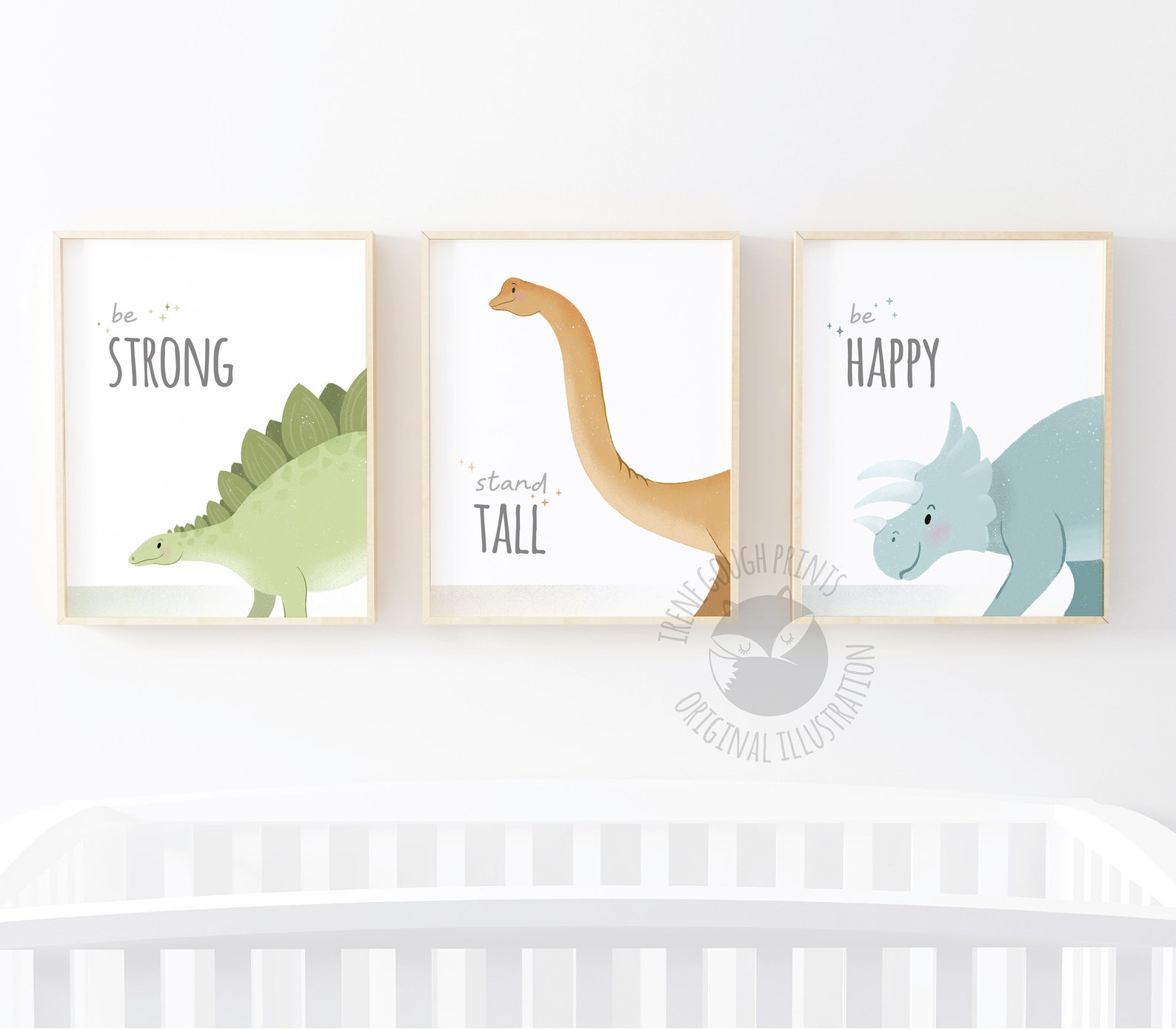 Set of 3 Dinosaur Prints Nursery Wall Art Kids Room Decor - Etsy