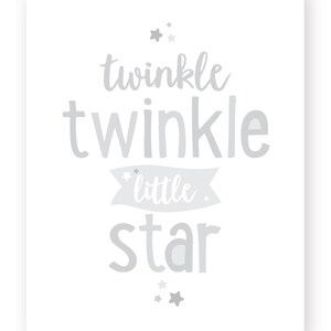 Twinkle Twinkle Little Star Print, Nursery Wall Art, Nursery Quote ...