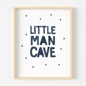 Nursery wall art, Little man cave, Nursery print, Boys nursery, Kids gifts, Nursery decor, Nursery art, Kids room decor, Baby boy gift