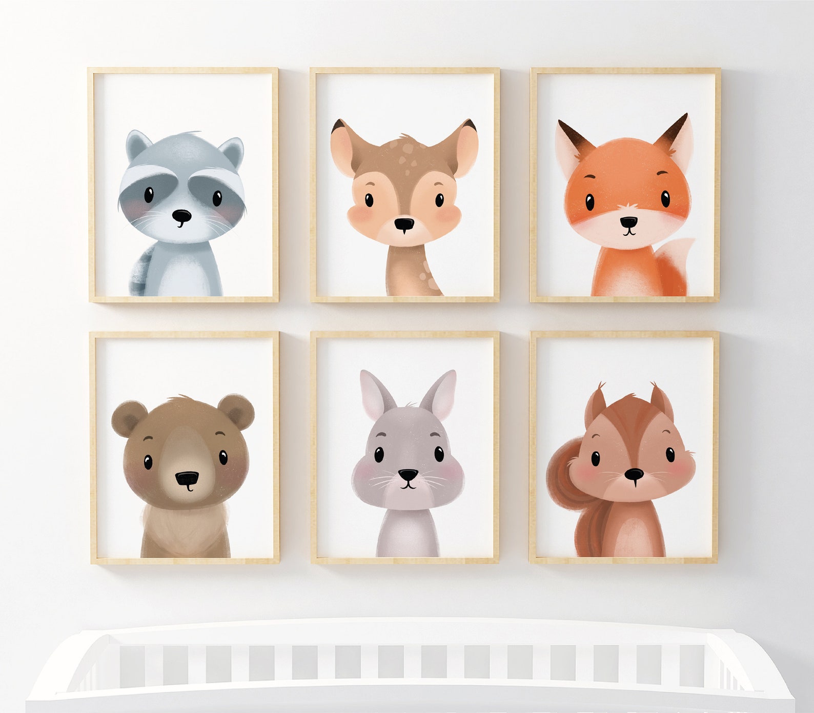 Image showcasing Woodland Nursery Decor Nursery Wall Art Nursery Prints - Etsy