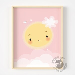 Girls Nursery Wall Art, Set of Prints, New Baby Girl Gift, Pink Nursery ...